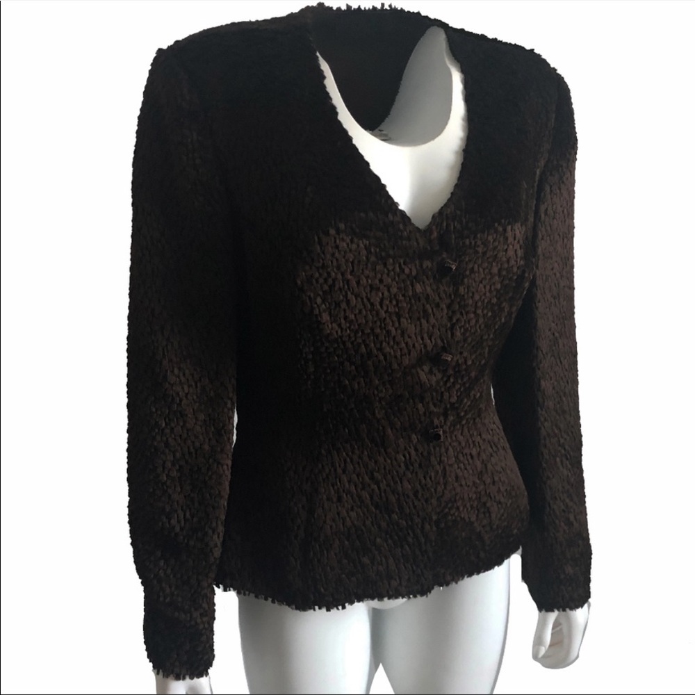 Rare Peggy Jennings Silk Textured Jacket Blazer M